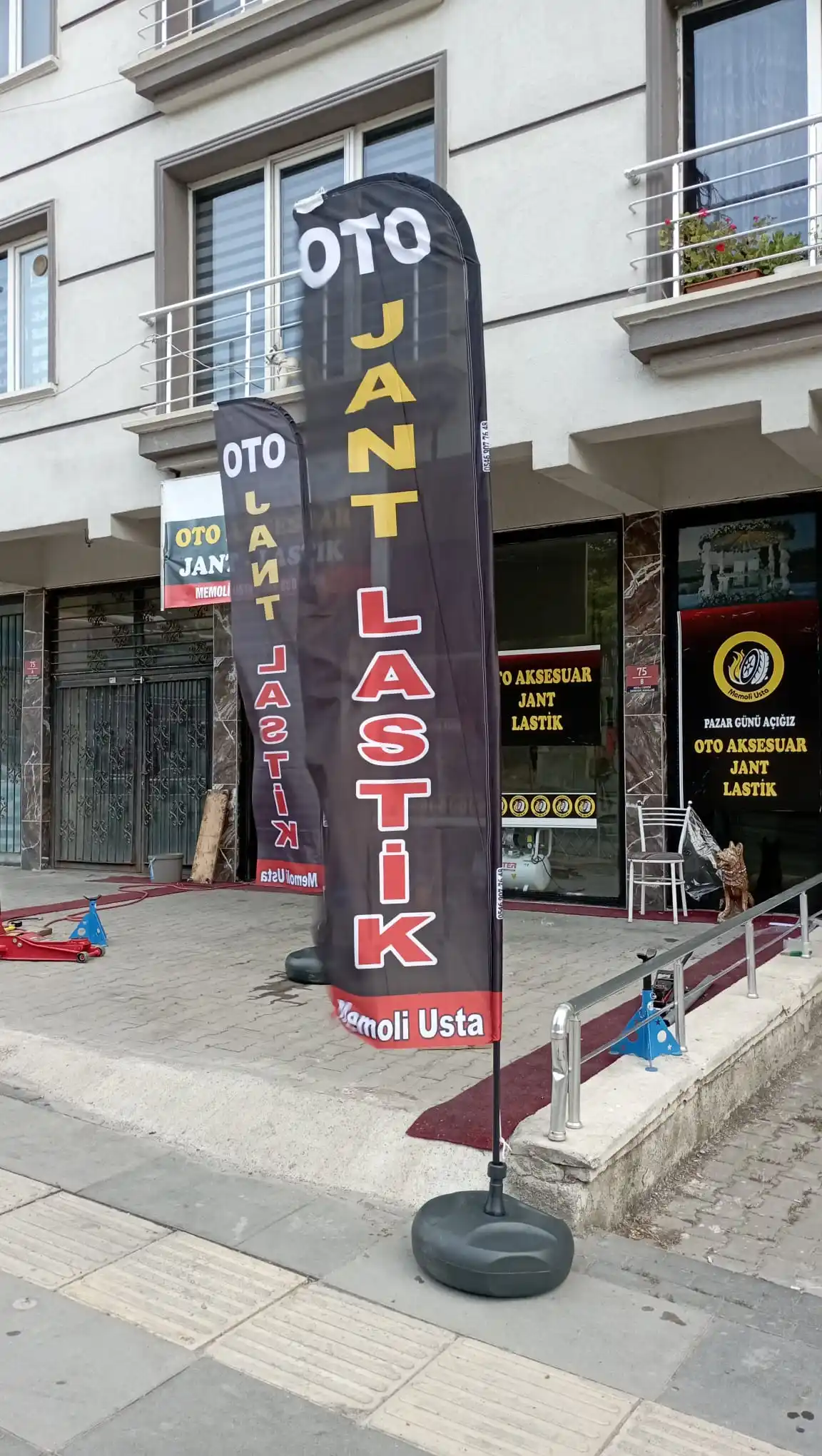 Oto Lastikçi Yelken Bayrağı-1